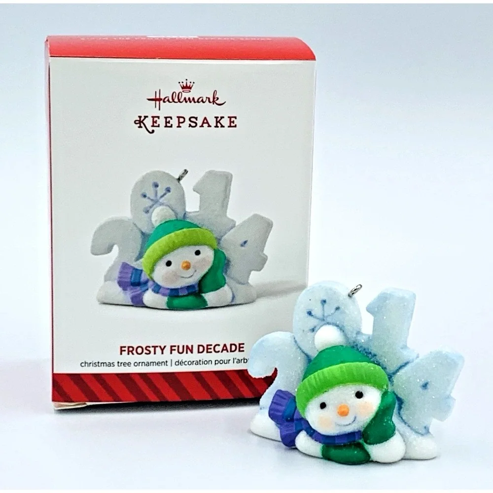 2014 Hallmark Keepsake 5th‎ In Frosty Fun Decade Snowman Series Ornament NIB NOS